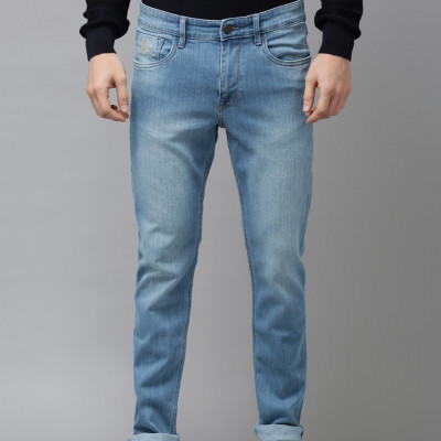 Men Slim Fit Light Fade Stretchable Jeans